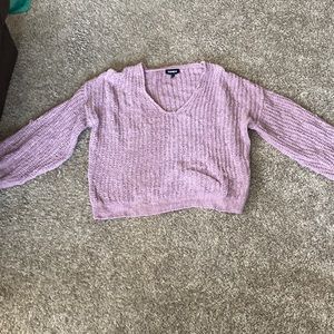 Express soft v neck with a few pulls - posted